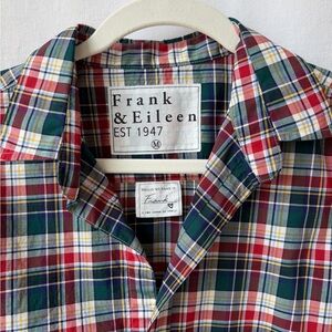 Frank & Eileen FRANK Plaid Shirt Red Green Blue Yellow Size Medium NEW